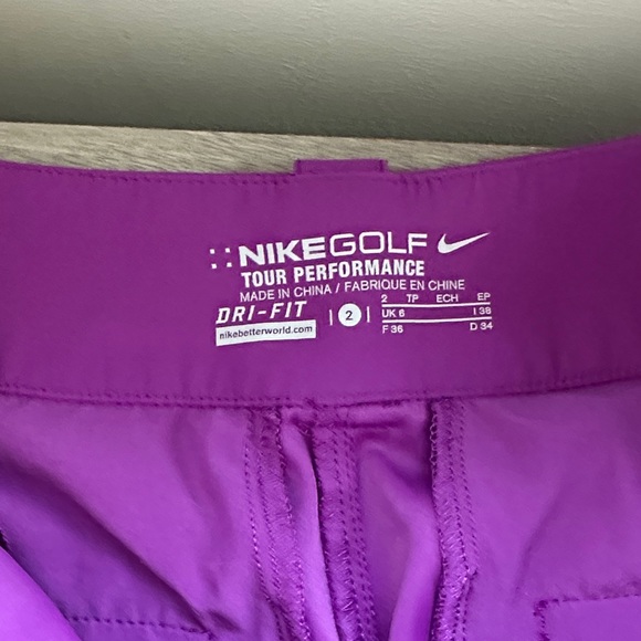 Women's Purple Golf Shorts - Picture 2 of 3